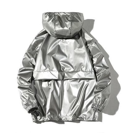 Hooded Multi-Pocket Leather Jacket