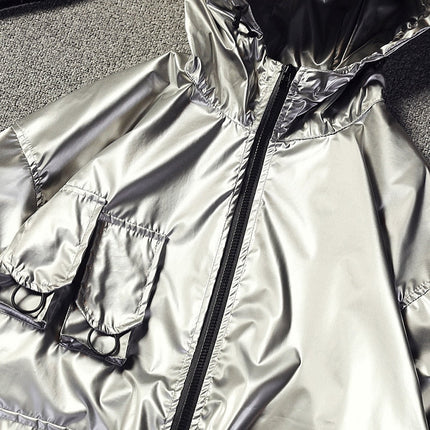 Hooded Multi-Pocket Leather Jacket