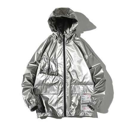 Hooded Multi-Pocket Leather Jacket