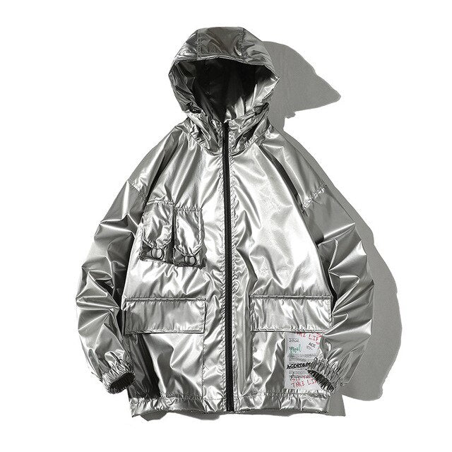Hooded Multi-Pocket Leather Jacket