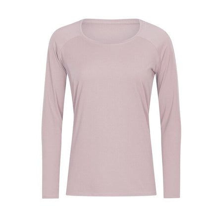 Workout Shirts for Women Nylon Spandex Yoga Long Sleeved Shirts Womens Breathable Lightweight Loose Running Sport Tops