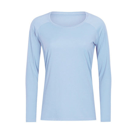 Workout Shirts for Women Nylon Spandex Yoga Long Sleeved Shirts Womens Breathable Lightweight Loose Running Sport Tops