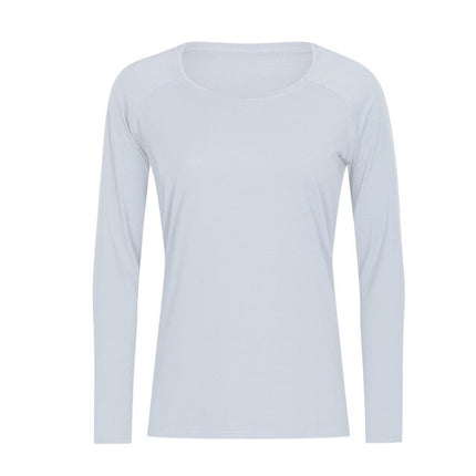 Workout Shirts for Women Nylon Spandex Yoga Long Sleeved Shirts Womens Breathable Lightweight Loose Running Sport Tops
