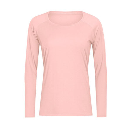 Workout Shirts for Women Nylon Spandex Yoga Long Sleeved Shirts Womens Breathable Lightweight Loose Running Sport Tops