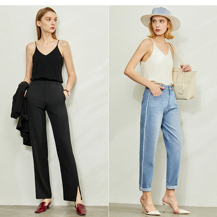 Minimalism Spring Summer Knitted Soft Solid Vest tops Women Causal Vneck sleeveless Camisole Top Women