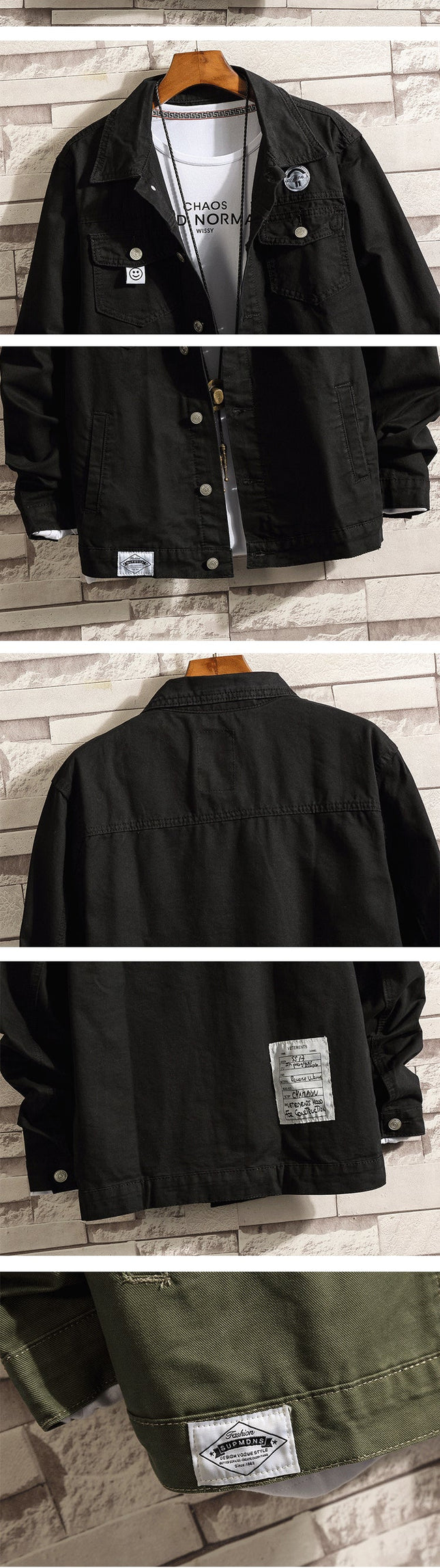 Military Style Baggy Bomber Jacket