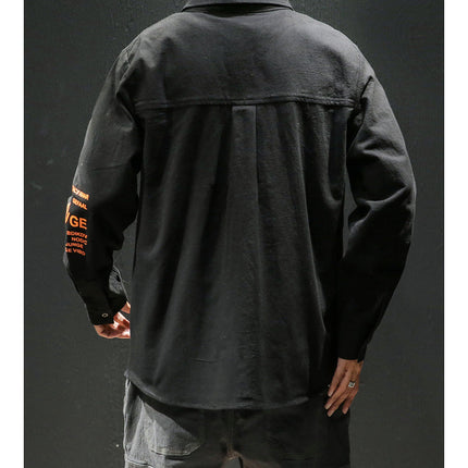Men’s White Cargo Streetwear Shirt