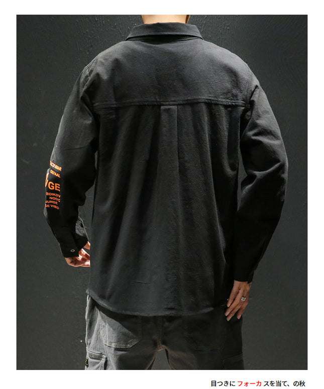 Men’s White Cargo Streetwear Shirt