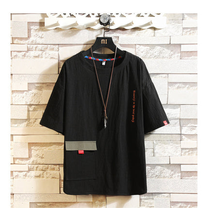 Hip Hop Funny T Shirts Men Harajuku 5XL Short Sleeve O-neck Tshirts Japanese Plus Size T shirt Male Fashion Loose Casual Tees-1