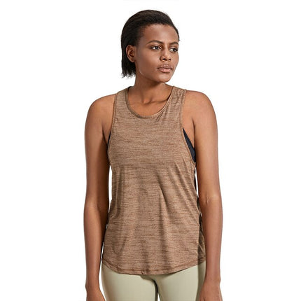 Womens Lightweight Heather Workout Tank Tops Athletic Tops Sleeveless Shirts Casual Top