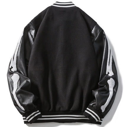 Furry Patchwork Bomber Jacket