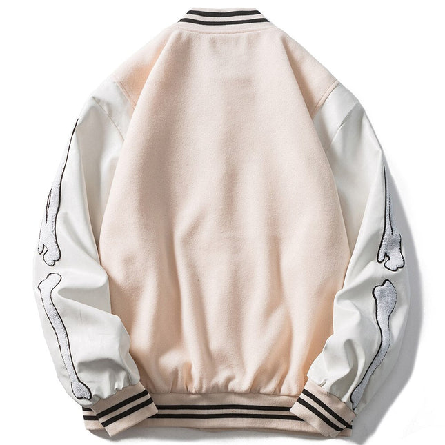 Furry Patchwork Bomber Jacket