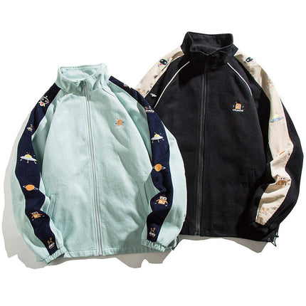 Robot Embroidery Varsity Jacket