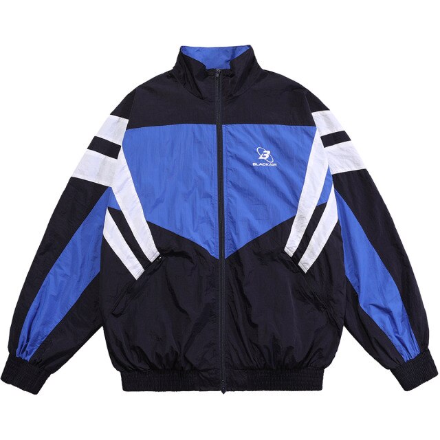 Color Block Embroidered Windbreaker