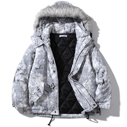 Tie Dye Hooded Parka Jacket