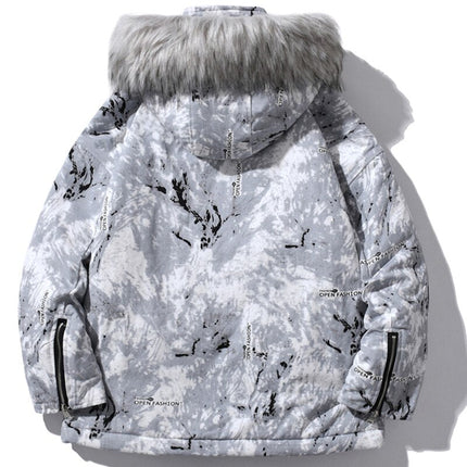 Tie Dye Hooded Parka Jacket