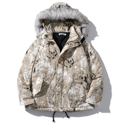 Tie Dye Hooded Parka Jacket