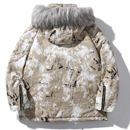 Tie Dye Hooded Parka Jacket