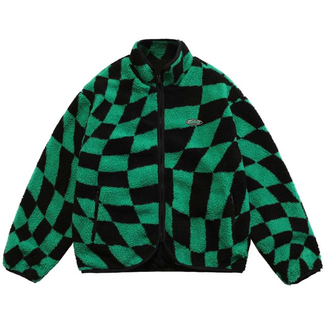 Plaid Lambswool Winter Jacket