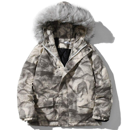 Tie Dye Hooded Cargo Parka