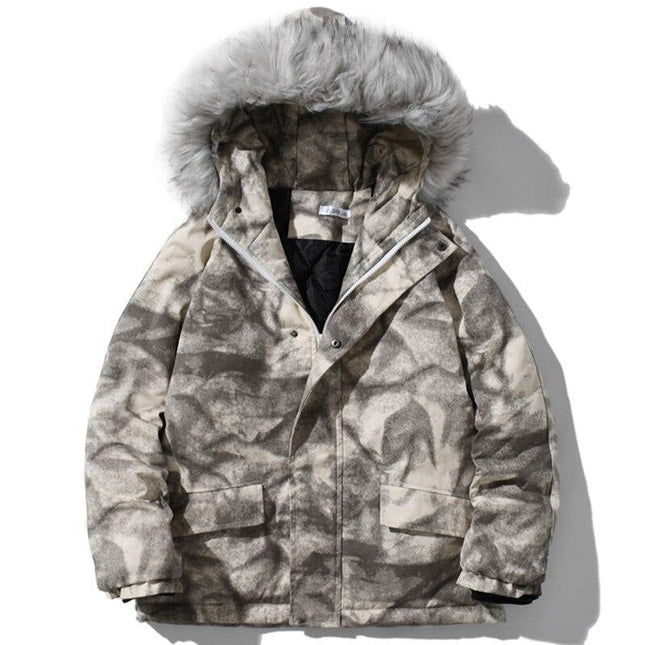 Tie Dye Hooded Cargo Parka