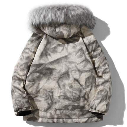 Tie Dye Hooded Cargo Parka