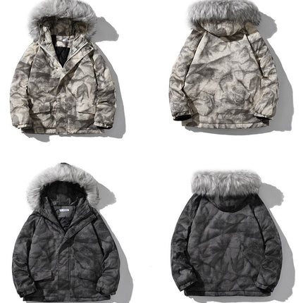 Tie Dye Hooded Cargo Parka