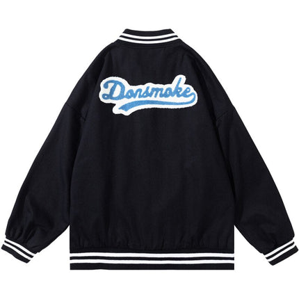 Bear Patch Varsity Track Jacket