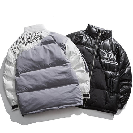 Embroidered Patchwork Parka Jacket