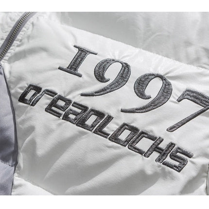 Embroidered Patchwork Parka Jacket