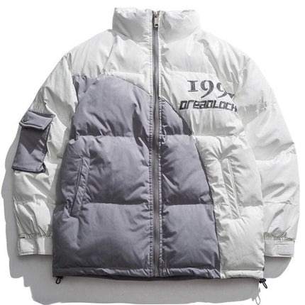 Embroidered Patchwork Parka Jacket