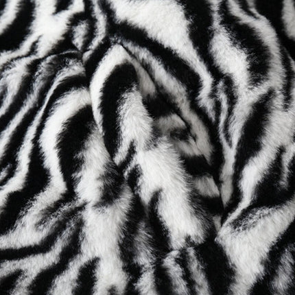 Zebra Stripe Fuzzy Winter Jacket