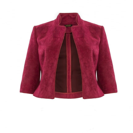 Red Faux Suede Jacket