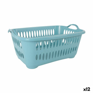Laundry Basket Tontarelli Cover line Blue Plastic 62,5 x 44,5 x 27,5 cm (12 Units)