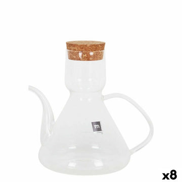 Cruet La Mediterránea Bell Transparent Silicone Borosilicate Glass 500 ml (8 Units)