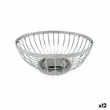 Breadbasket My Bar Silver Metal ø 20,5 x 8,5 cm (12 Units)
