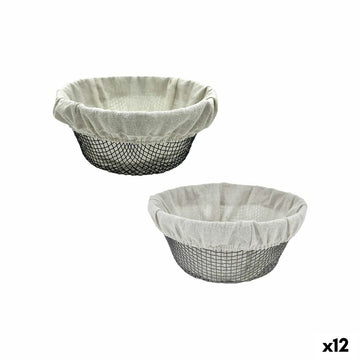 Bread Basket Metal 23 x 23 x 10 cm (12 Units)