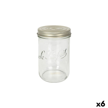 Jar Le Parfait Wiss Transparent Golden 750 ml Hermetic (6 Units)