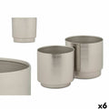 Set of pots Gift Decor Silver Iron 18 x 16,5 x 18 cm 16 x 15,5 x 16 cm (6 Units)