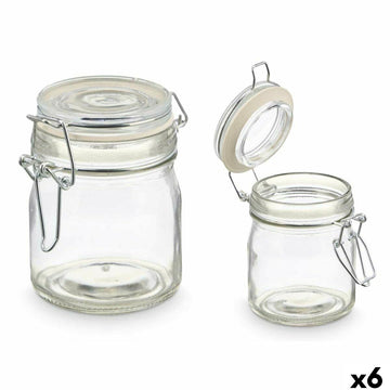 Glass Jar Vivalto Transparent 150 ml (6 Units)