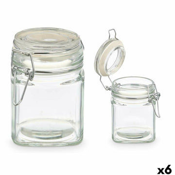Glass Jar Vivalto Transparent 200 ml (6 Units)