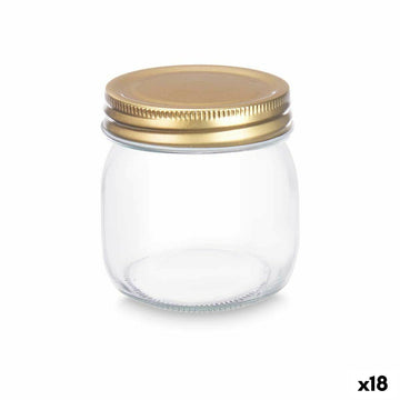 Jar Vivalto Transparent Golden 180 ml (18 Units)