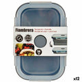 Lunch box Kinvara Grey Transparent ABS 540 ml (12 Units)