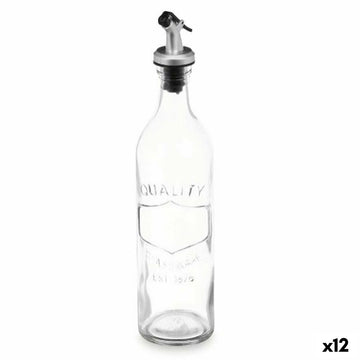 Cruet Vivalto Transparent Glass Silicone polypropylene 500 ml (12 Units)