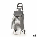 Shopping cart Kinvara White Grey 33 L 35,5 x 28 x 94 cm Stripes (6 Units)