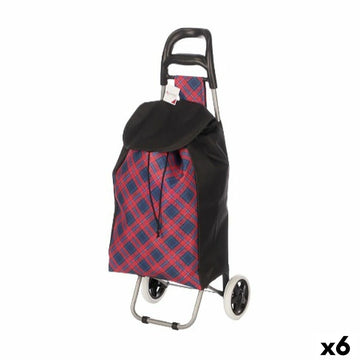 Shopping cart Kinvara Blue Pink 33 L 35,5 x 28 x 94 cm Rhombus (6 Units)