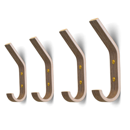 Set of 4 Wooden Wall Hooks