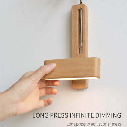 Solid Wood Magnetic Sconce Vase Touch Switch Light
