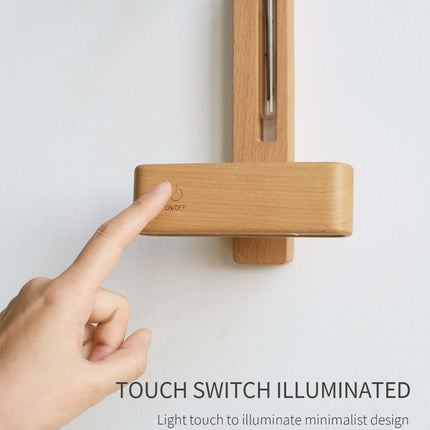 Solid Wood Magnetic Sconce Vase Touch Switch Light