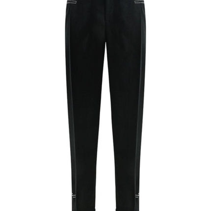 Stylish Black Pants with Front Ankle Slits